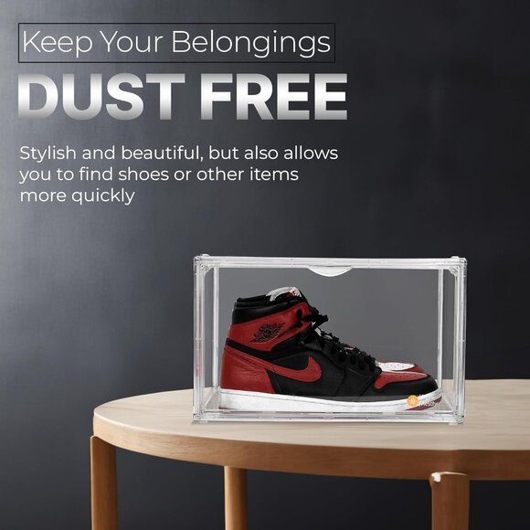 Pure Aesthetics: Acrylic Clear Shoe Boxes for Up to Size 13 (Side Opening) - Picture 7 of 9